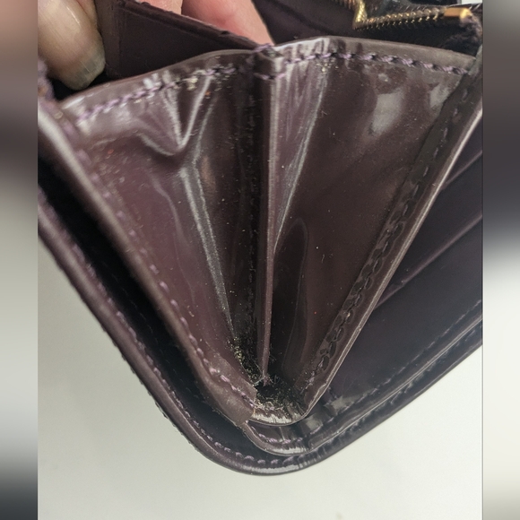 Vintage Coach Ruched Purple Leather Shoulder Bag. - Picture 13 of 16